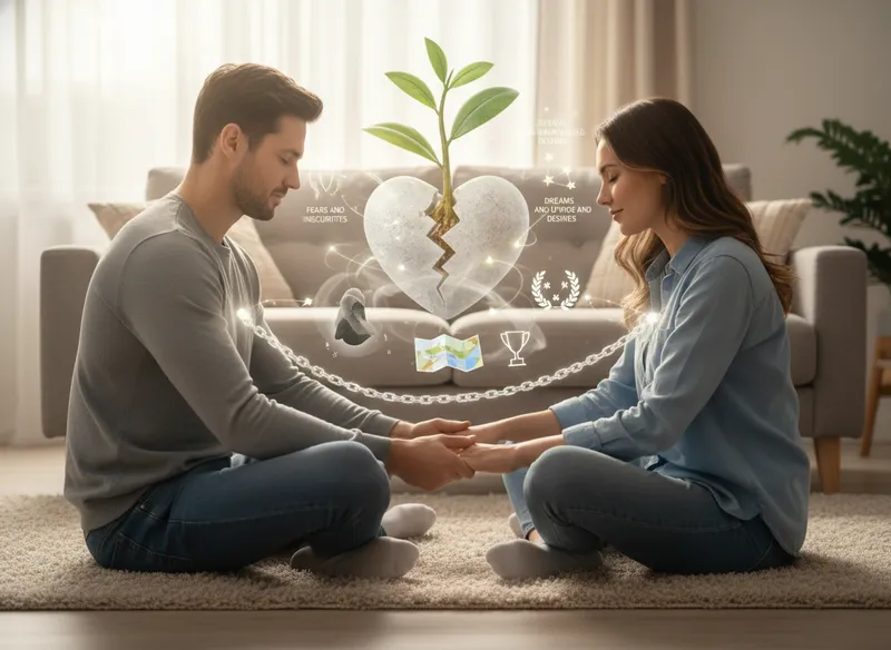 Personal Growth and Vulnerability: Building Trust - 21 questions to ask your boyfriend visual guide