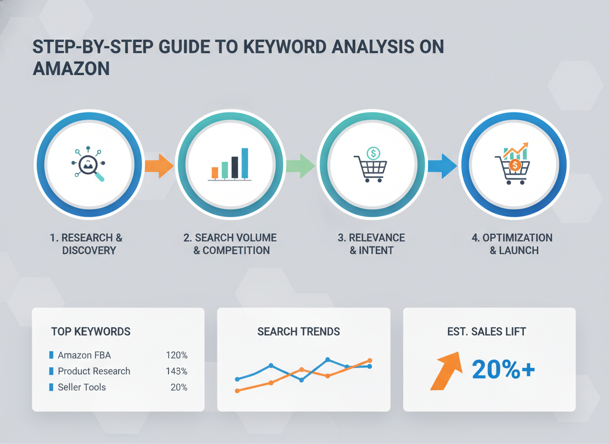 keyword analysis amazon infographic - Step-by-Step Guide to Keyword Analysis on Amazon
