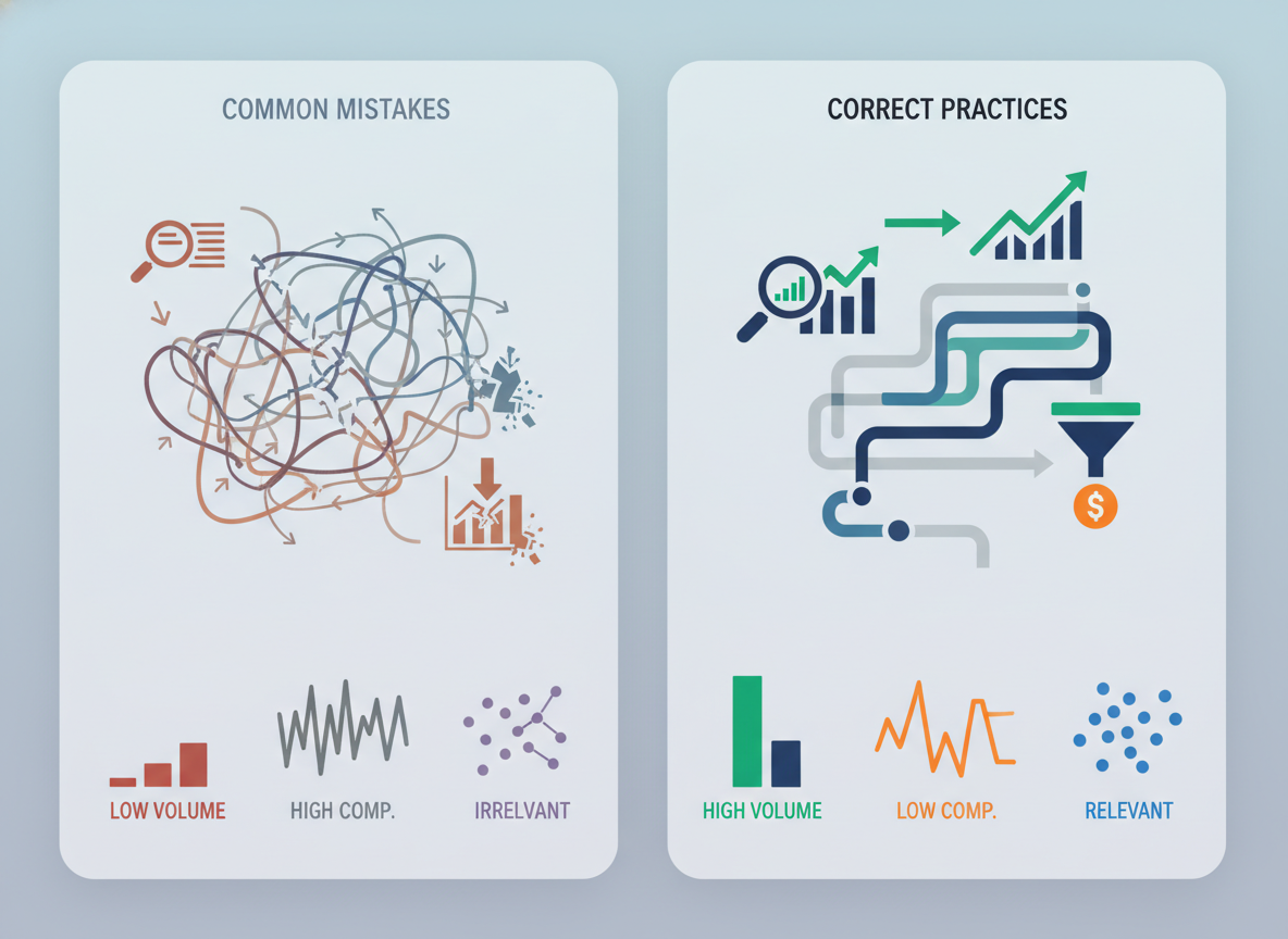 Common Mistakes to Avoid in Amazon Keyword Analysis - keyword analysis amazon visual guide