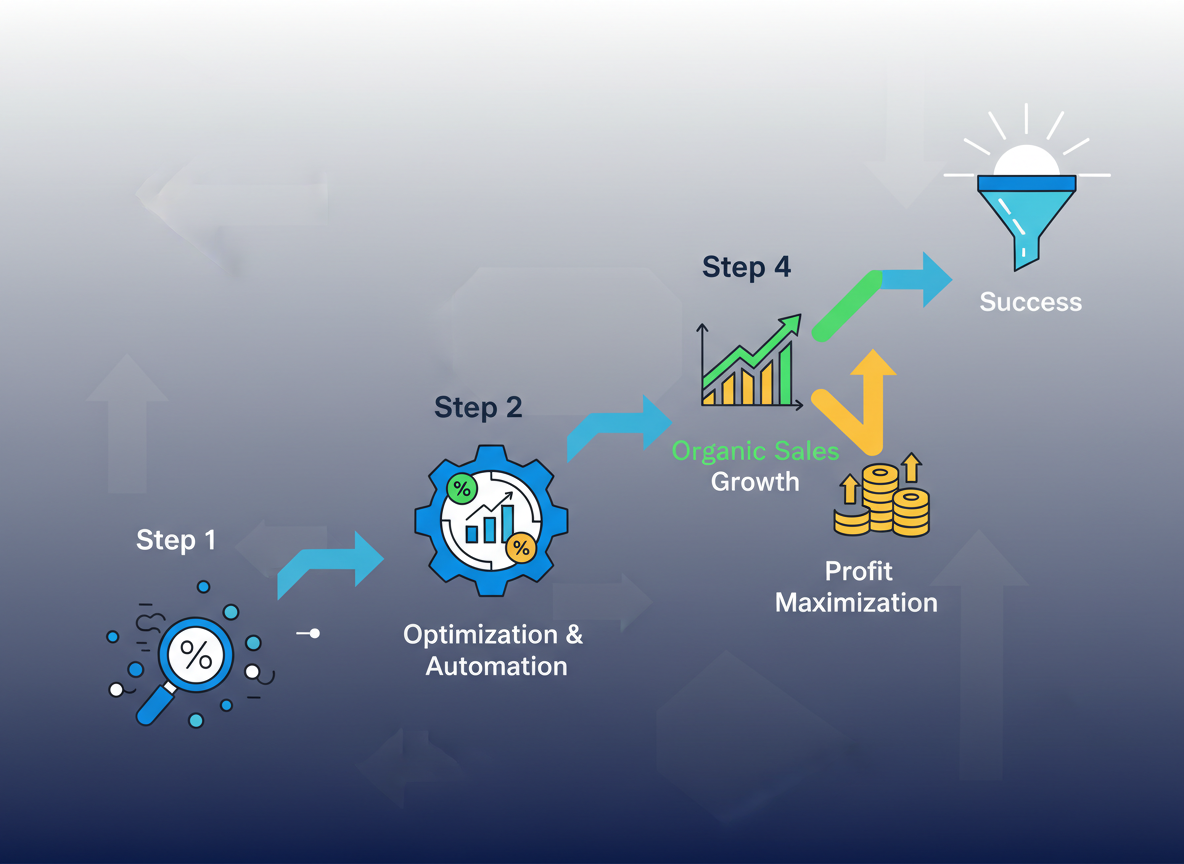 amazon ppc cost infographic - How AdsCrafted Works: Your Simple Path to PPC Success