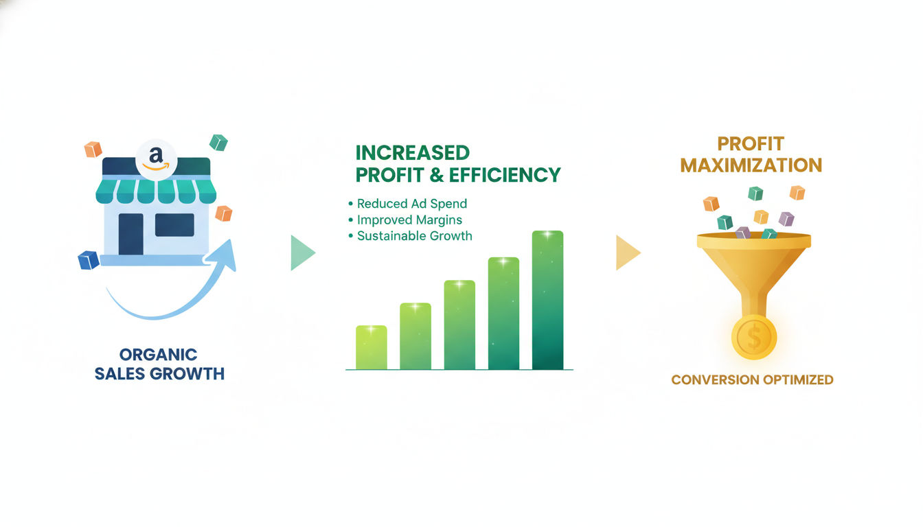 Key Benefits: Drive Organic Sales & Maximize Profits - amazon ppc cost visual guide