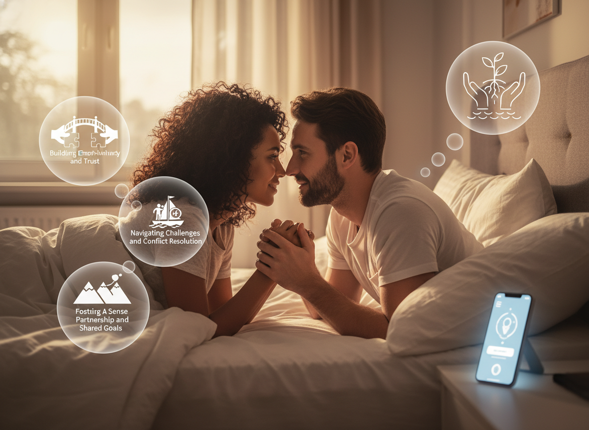 The Importance of Meaningful Conversations for Couples - pillow talk application visual guide