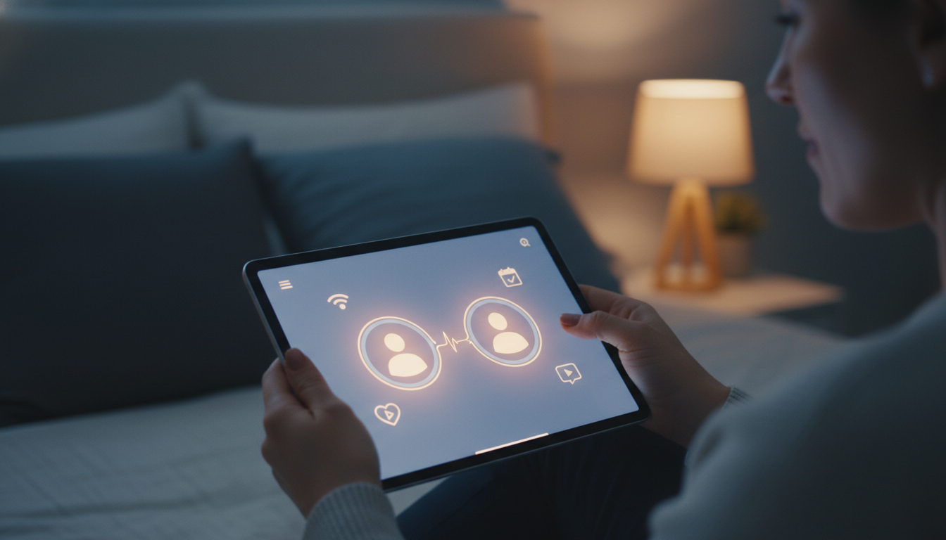 The Role of Technology: Apps for Couples Connection - pillow talk application visual guide