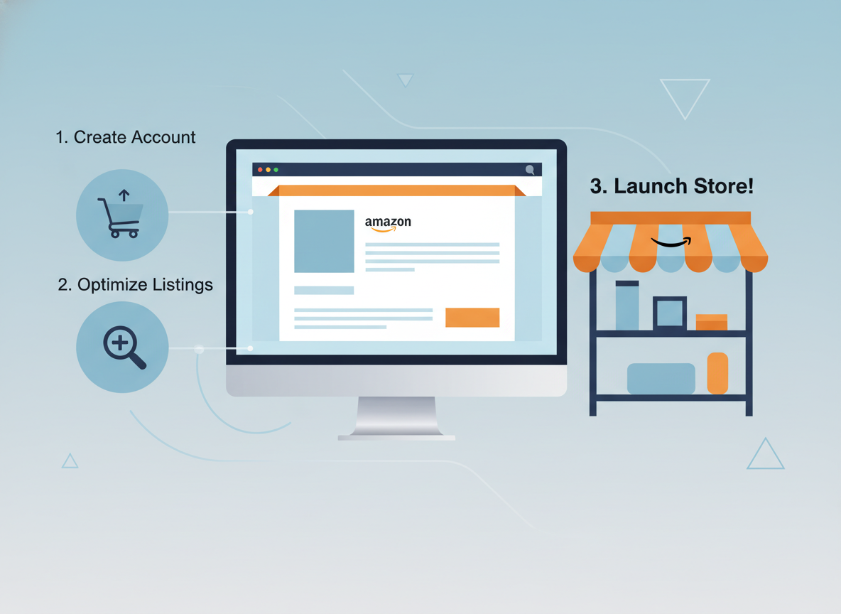 how to set up an amazon storefront infographic - Step-by-Step Guide: How to Build an Amazon Storefront