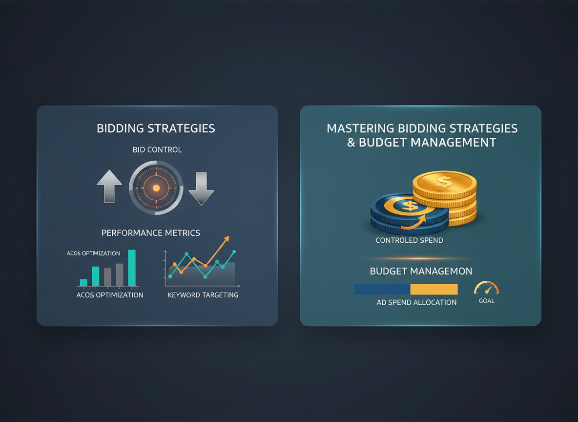 Mastering Bidding Strategies and Budget Management - amazon ppc advertising visual guide