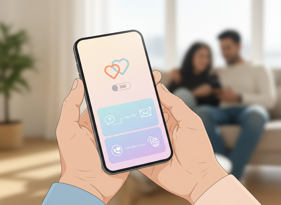 Support and Contact Information - relationship counter app visual guide