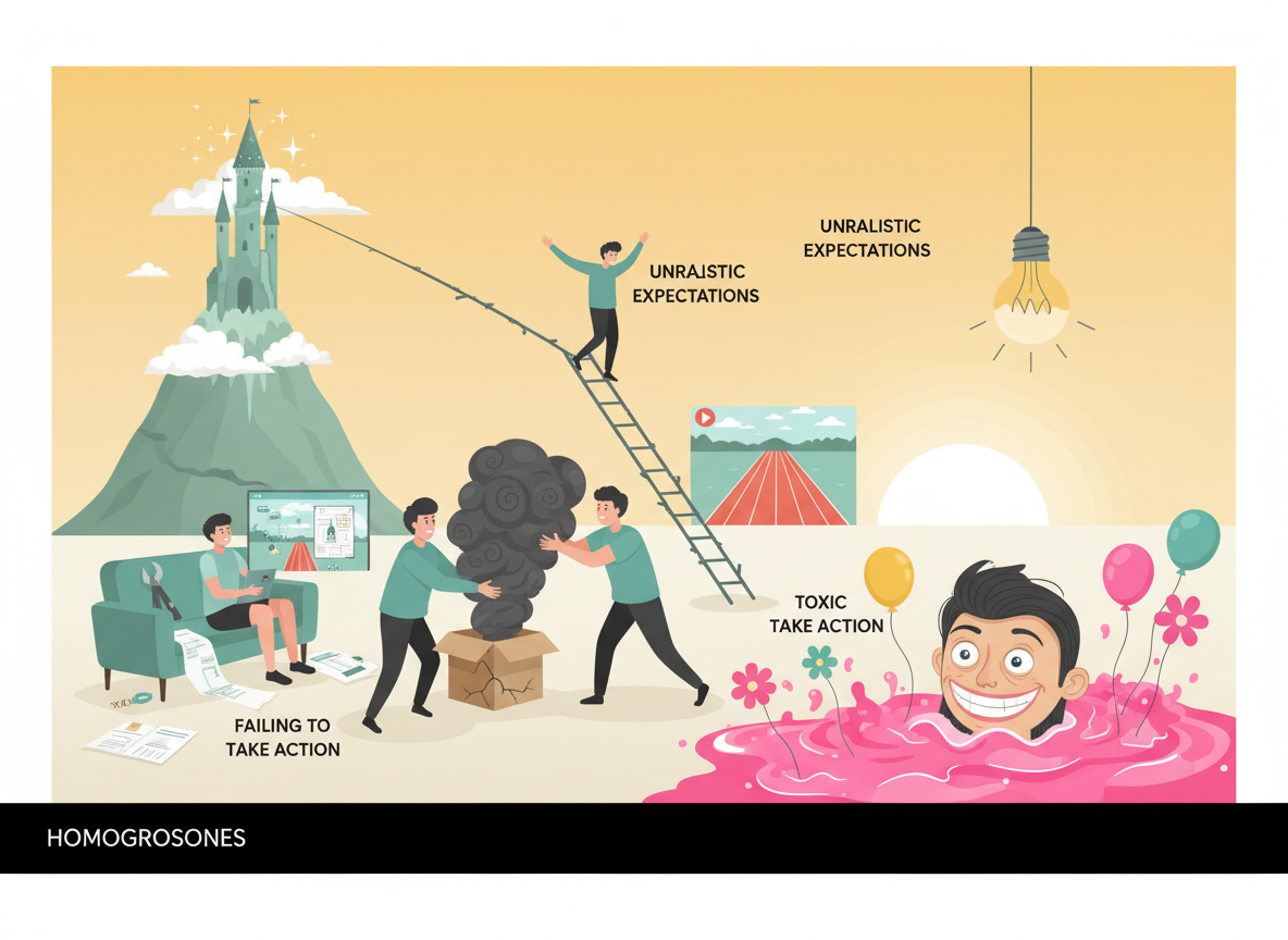 Common Mistakes to Avoid When Thinking Positive Thoughts - thinking positive thoughts visual guide