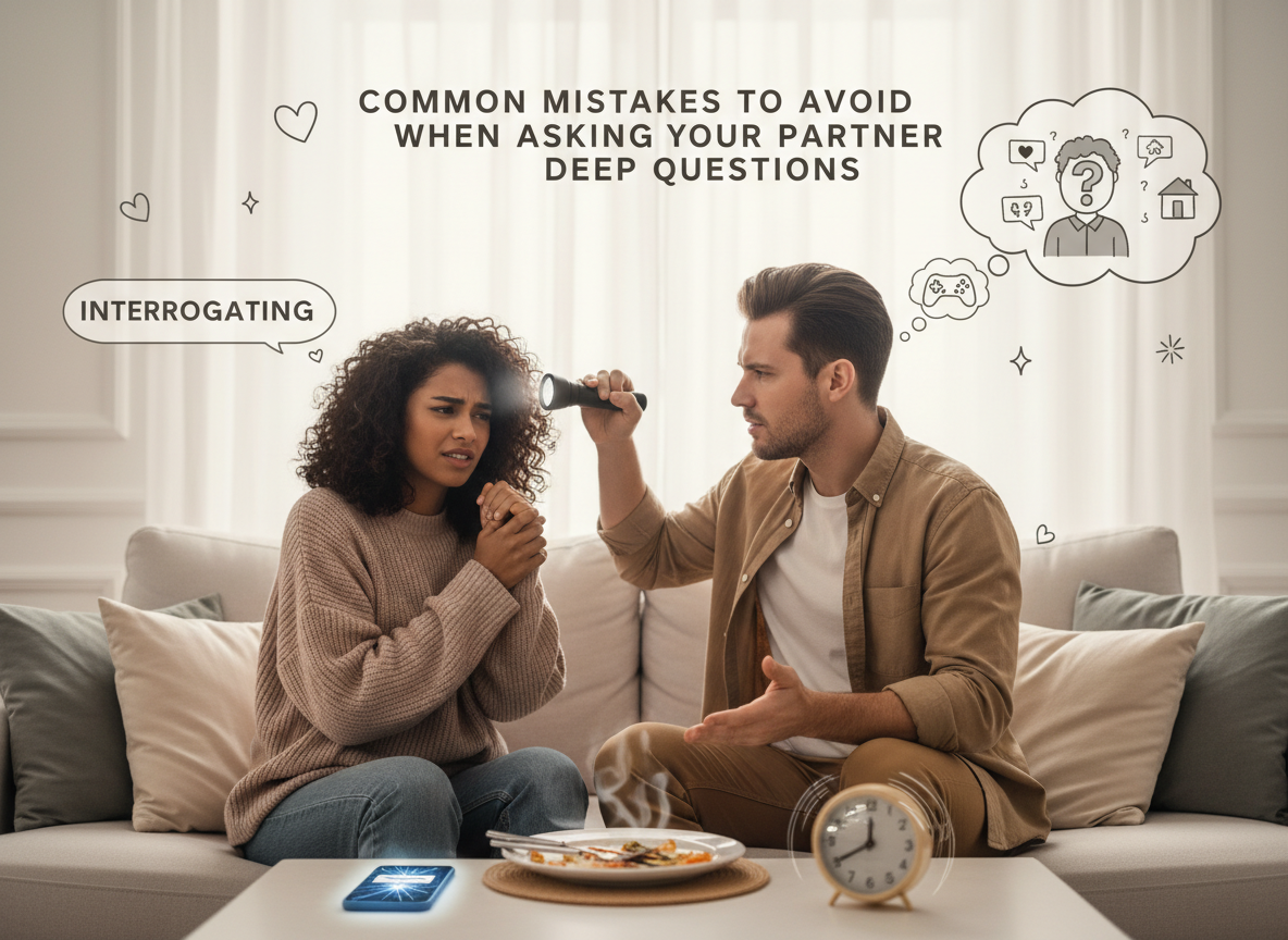 Common Mistakes to Avoid When Asking Your Partner Deep Questions - 50 questions to ask your partner visual guide