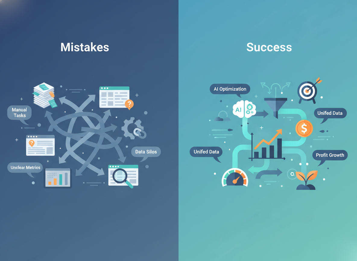 Common Mistakes to Avoid with AI for Amazon PPC - ai for amazon ppc visual guide