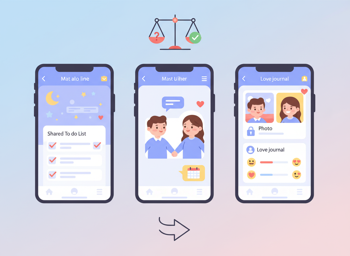 Comparing Popular Between Couples Apps - between couples app visual guide