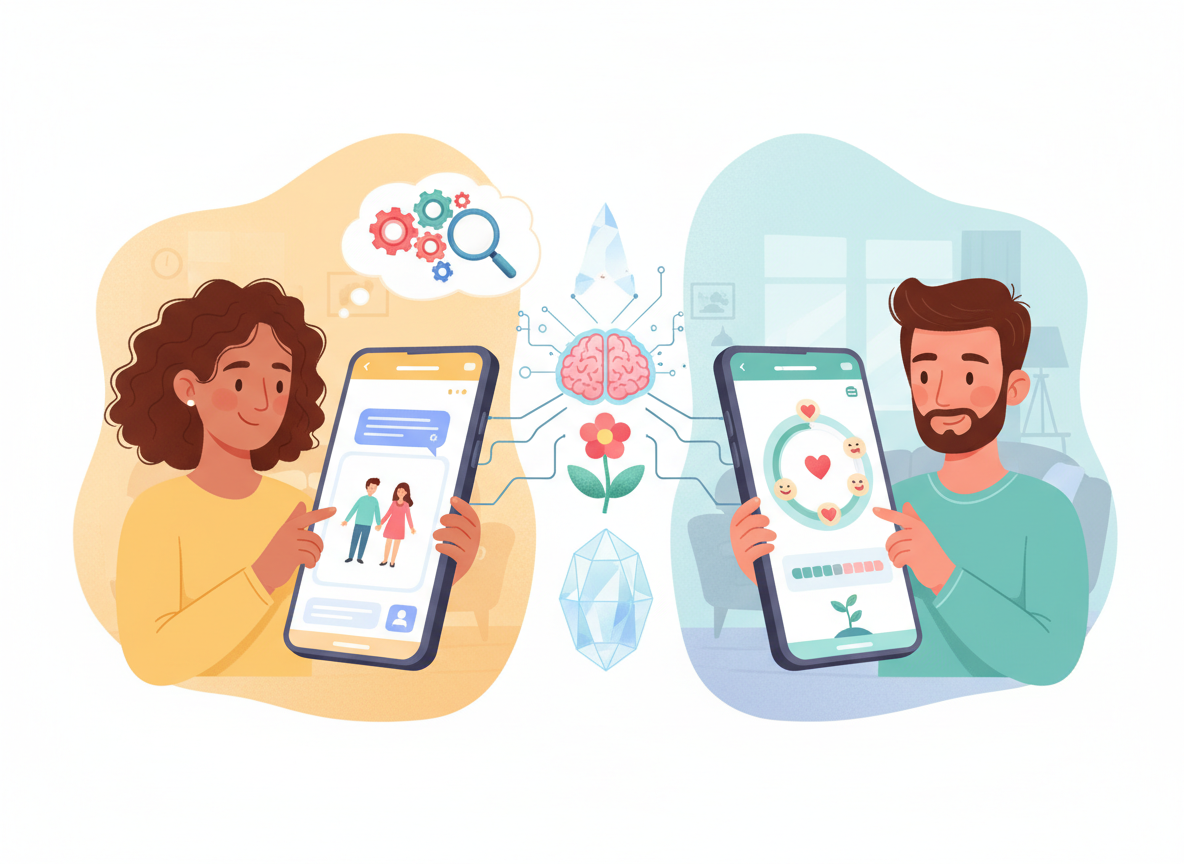 FEELT: Your Partner in Deeper Connection - between couples app visual guide