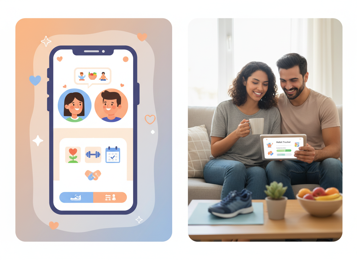 Building Healthy Habits with Your Between Couples App - between couples app visual guide