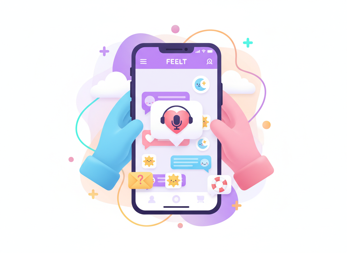 Contact FEELT Support - between couples app visual guide