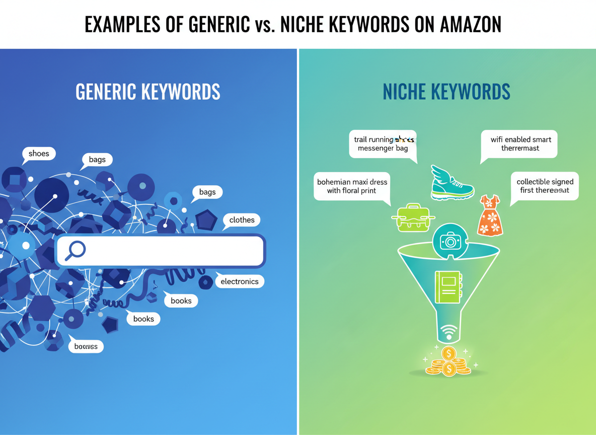 Examples of Generic Keywords in Action - generic keyword amazon visual guide