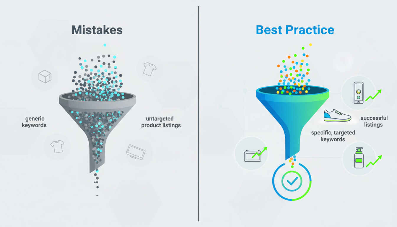 Common Mistakes to Avoid When Using Generic Keywords - generic keyword amazon visual guide