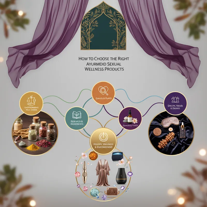 Complete Guide to Ayurvedic Sexual Wellness Products infographic - How to Choose the Right Ayurvedic Sexual Wellness Products