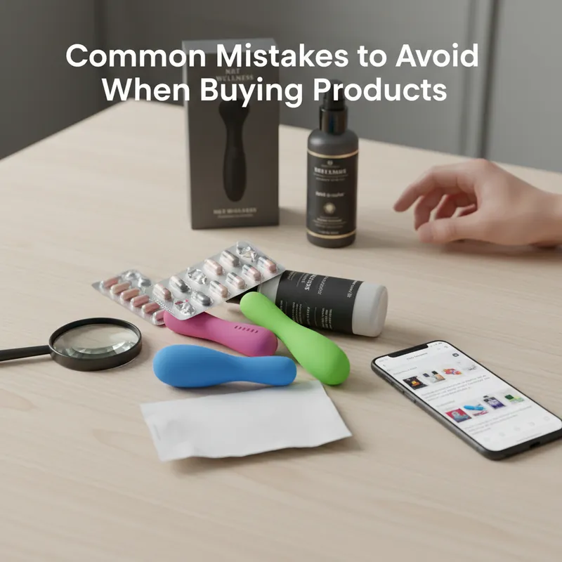 Common Mistakes to Avoid When Buying Products - Complete Guide to Men's Sexual Wellness Products visual guide