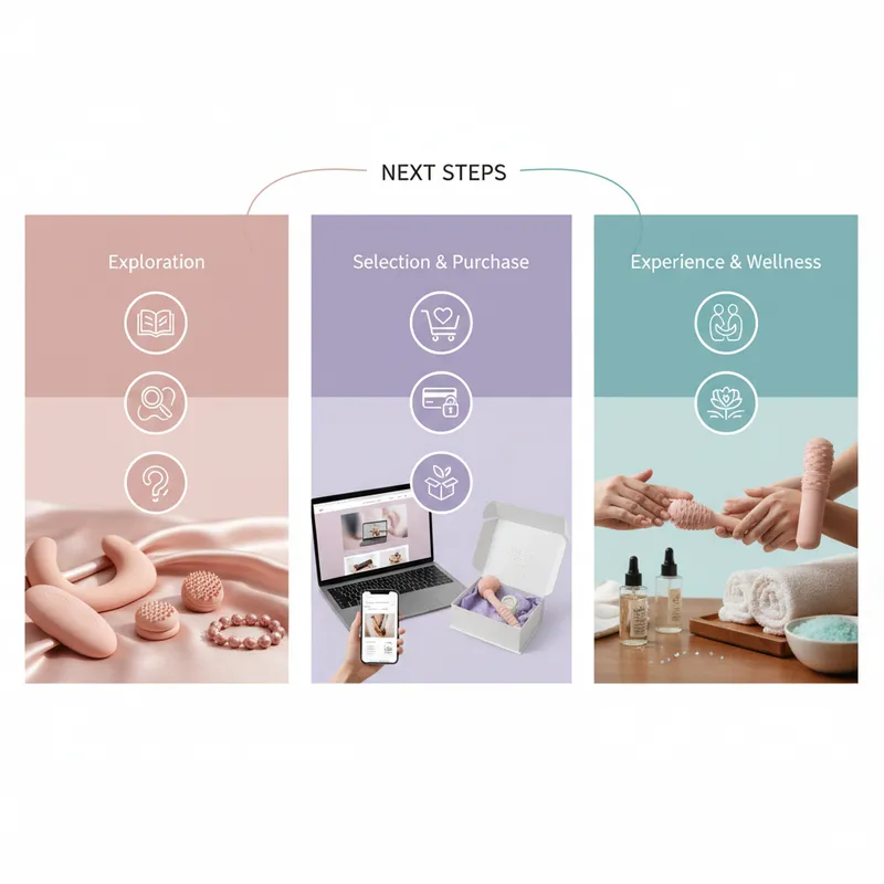 Complete Guide to Sexual Wellness Tools infographic - Next Steps
