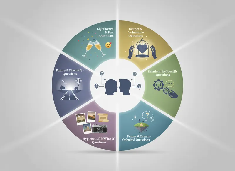 Categories of Couple Rapid Fire Questions to Spark Conversation - couple rapid fire questions visual guide
