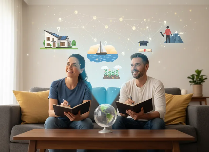 Future-Focused & Dream Big Questions for Shared Vision - fun questions to ask couple visual guide