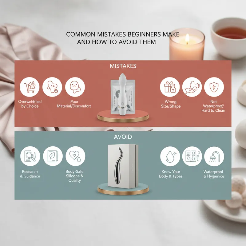 How to Choose Your First Vibrator: A Beginner's Guide infographic - Common Mistakes Beginners Make and How to Avoid Them