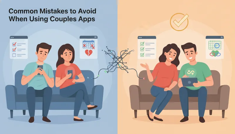 Common Mistakes to Avoid When Using Couples Apps - is paired free visual guide