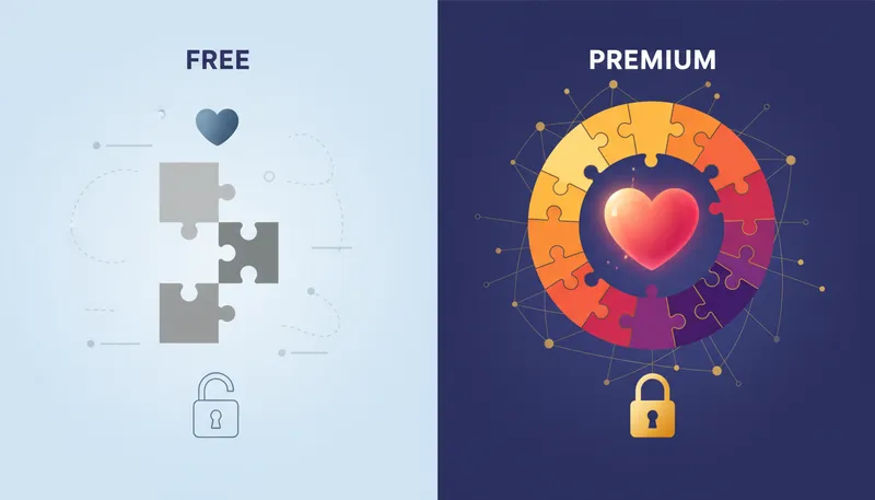 paired app free vs premium comparison chart