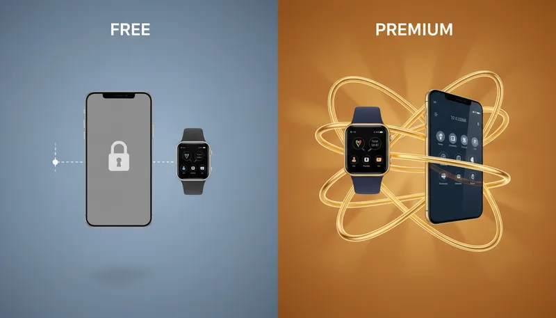 paired app free vs premium comparison chart