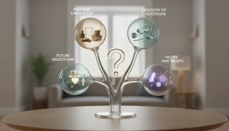 Categories of Questions for Deeper Understanding - question to ask when getting to know a guy visual guide