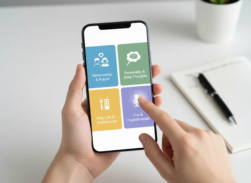 Categories of Questions to Ask Your Boyfriend Over Text - questions to ask your boyfriend over text visual guide