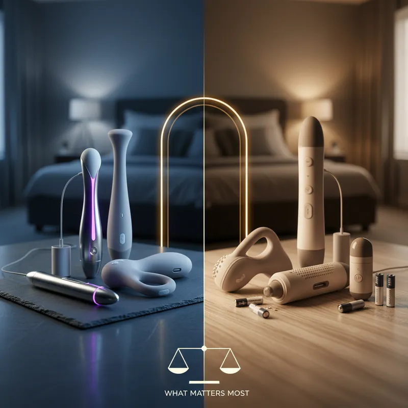 rechargeable vs battery toys comparison chart