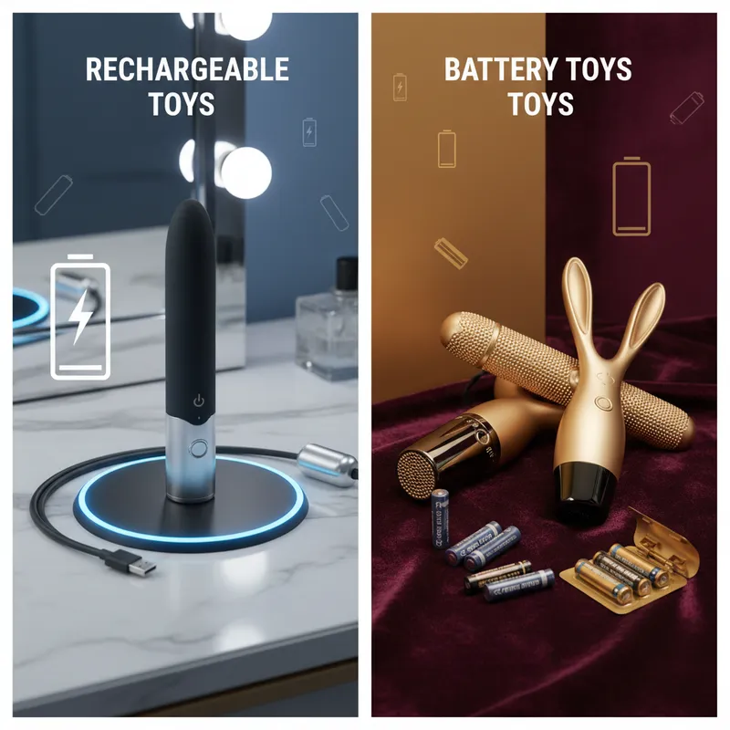 rechargeable vs battery toys comparison chart