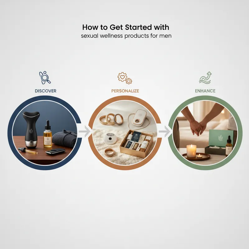 sexual wellness products for men infographic - How to Get Started with NRT Wellness