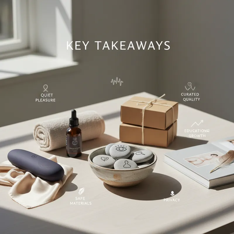 Key Takeaways - sexual wellness shop visual guide