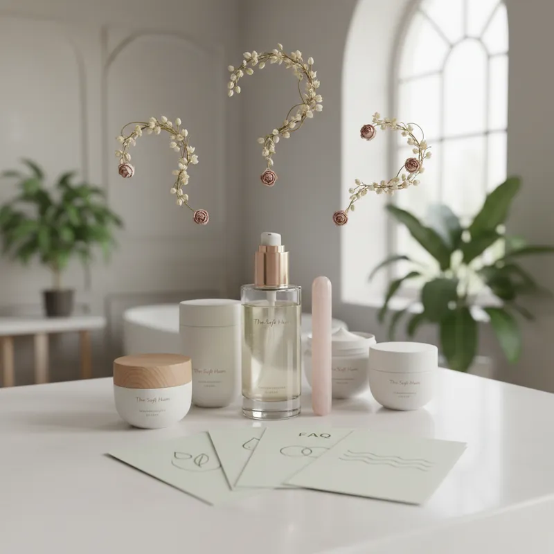 Frequently Asked Questions FAQ - sexual wellness skincare visual guide