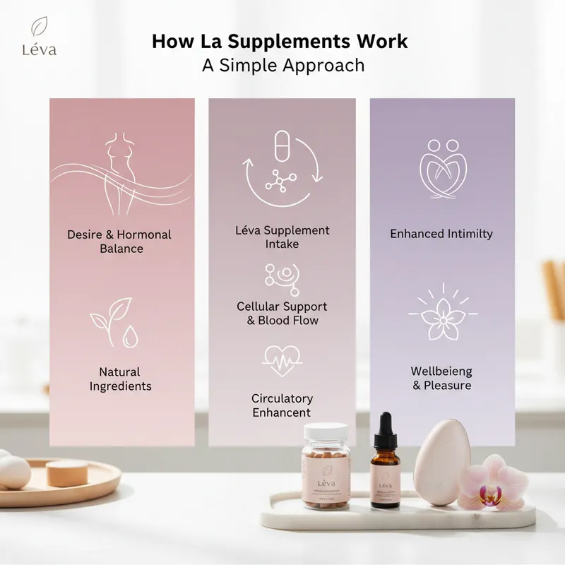 sexual wellness supplements for women infographic - How La Supplements Work A Simple Approach