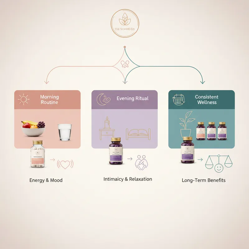 sexual wellness vitamins infographic - How to Incorporate The Soame Co Vitamins into Your Routine