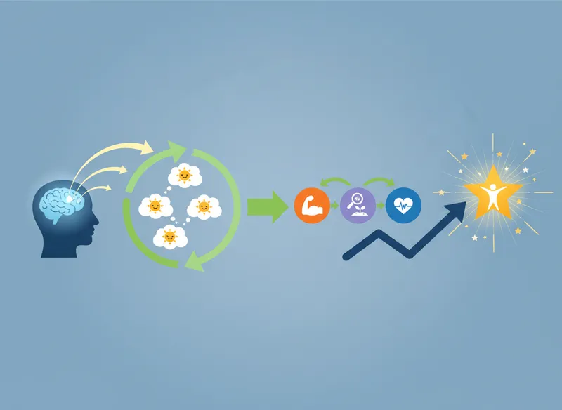 think of positive thoughts infographic - The Science Behind Positive Thinking: How It Works